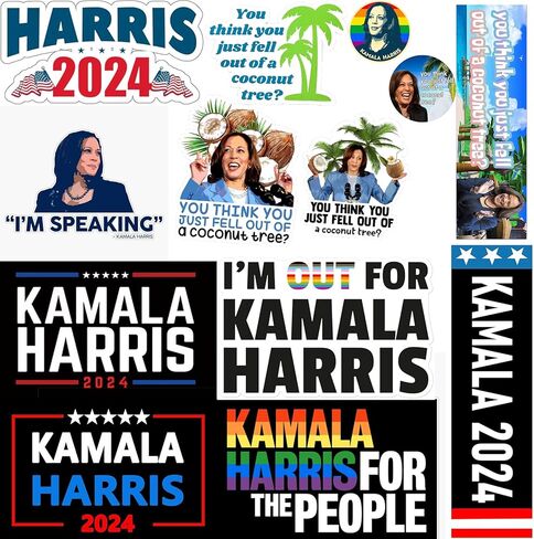 13 قطعة من ملصقات Kamala Harris 2024 President Campaign المضحكة، مقاسات متعددة ملصقات سيارات مقاومة للماء للنوافذ، السيارة، الشاحنة، الكمبيوتر المحمول، الجدران، سيارات الدفع الرباعي، الكمبيوتر، الأبواب in Saudi Arabia