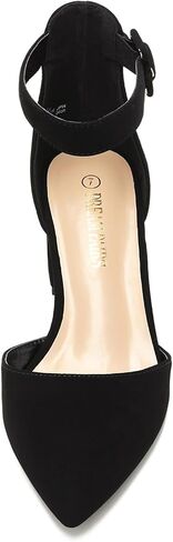 DREAM PAIRS ANNEE Pointed Toe Low Chunky Heels Pump Shoes in Saudi Arabia