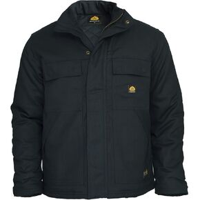 WORKWEYA Men's FR Duck Coat CAT3 Flame Resistant Insulated Zipper & Snap FR Jacket