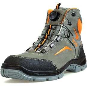 Work Boots Men's Women's Waterproof Construction Safety Boots, Fiberglass Composite Toe, Comforts, Anti-Slip Rubber Outsole, Shock Absorption, 6KV Insulation