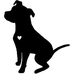 Black Decal Stickers Cute Pit Bull Dog Reflective Car Vehicle Body Window Decals Sticker Easy to Use Car Bumper Decoration Automotive Decals