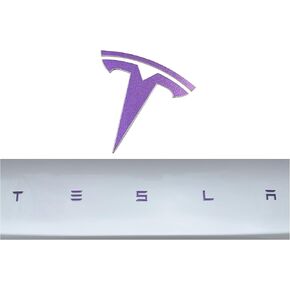 Vinyl Logo Wrap for Tesla Model 3 (2024 to Current), Standard Wrap, 2 pc-Set (Matte Black)