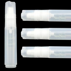 4pcs Empty Acrylic Markers 10mm Blank Flat Head Graffiti Markers White Fillable Paint Pen Refillable Paint Markers for Rock Painting Wood Ceramic Metallic Graffiti Paper Drawing