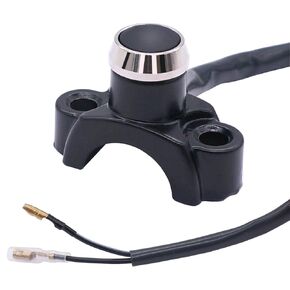 Taiss 7/8"(22mm) Motorcycle ATV Momentary Start Flameout Headlight Horn Aluminum Alloy Button Switch with 60cm Connect Line F003