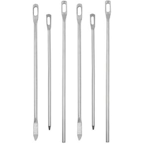 XGNG 6PCS Stainless Steel Threader Easy Pull Bodkin Needle Threader Tweezer Metal Bodkin Ribbon Weaving Tool for Elastic Threading Sewing Machine