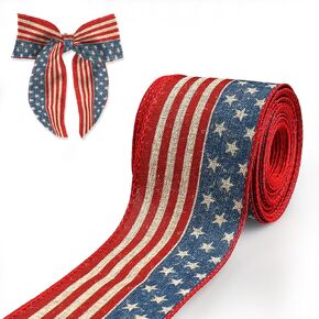 10 Yard Military Wired Ribbon for Wreath Bow Making Crafts Camouflage Print Woven Ribbon Camo Wrapping Burlap Ribbon for Labor Day Veterans Day Memorial Day Home Party Decoration,2.5 Inch