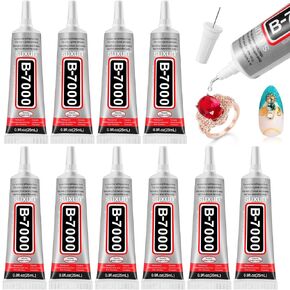 10 Pcs 25ml B7000 Glue Clear Adhesive Jewelry Bead B-7000 Glue for Jewelry Rhinestone DIY Cell Phone Repair Clothes Glass Metal Stone Beads Wooden Small Part Item