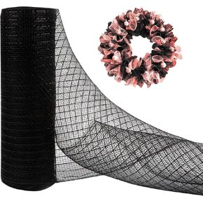 Christmas Mesh Ribbon Christmas Tree Mesh Ribbon Metallic Mesh Ribbon for Wreaths Wide Wired Deco Mesh Ribbon Roll for DIY Party Wrapping Craft 10 in x 30 Ft(10 Yard) Christmas Tree Decoration White