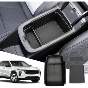SXCY Fit for 2024 2025 Chevy Trax Center Console Organizer Tray 2024 2025 Chevy Trax Accessories(LS LT 1RS 2RS ACTIV) Armrest Storage Box Console Tray for 2024 2025 Trax Console Organizer Red Mats