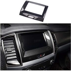ruihe Carbon Fiber Color Inner Center Navigation Frame Cover Fit for Ford Ranger 2015 2016 2017 2018 2019 2020 2021