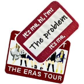 2Pcs Funny Popular Musician's Singer Embroidered Patches Bulk Iron/Sew on Applique Embroidery Repair Patch DIY Craft Accessories for Music Fans Girls Clothing Jacket Jeans Backpack Hat Vests Bags