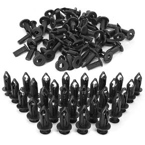 60 PCS 7661855 Plastic Rivets Push Pins, 8mm Body Rivets Fender Clips Retainer Fastener Parts Pack Replace for Polaris ATVs Rangers RZR for Suzuki Kawasaki Sportsman for Honda for Can-Am Outlander