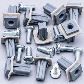 Rexka 10 مجموعات M6-1.0 لوحة ترخيص تركيب مقاطع طقم مسامير ربط لفورد W714172-S300 C-Max Edge Explorer Focus موستانج توروس لينكولن MKS MKX W714172S300