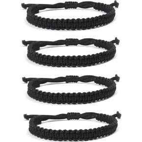 Kala Dhaga Raksha Sutra Nazar Dhaga Evil Eye Protection Thread خيط حريري ديني (أسود) (عبوة من 4 قطع)، BB067545