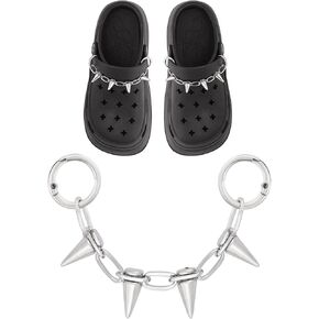 HAQUIL 2PCS Punk Goth Metal Shoe Chain, Shoe Charms, Shoe Charm Chains, Footwear Jewelry Accessories
