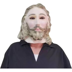 Halloween Mask Jesus Costume Mask Anti-Scary Masks Human Realistic Mask Party Cosplay Mask for Adults