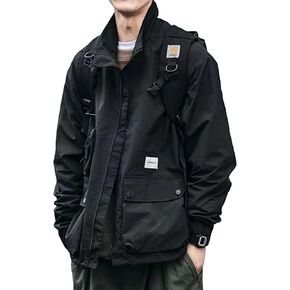 Windbreaker Gothic Clothes Streetwear Bomber Cyberpunk Tactical Techwear Zipper Jacket Flight Jackets for Men