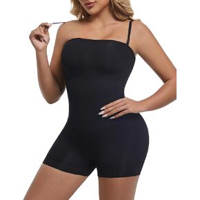 Strapless Shapewear Tummy Control Shapewear Bodysuit Women's Seamless Sculpt Body Shaper With Removable Straps