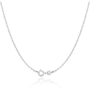 Jewlpire 925 Sterling Silver Chain Necklace Chain for Women Girls 1.1mm Cable Chain Necklace Upgraded Spring-Ring Clasp - Thin & Sturdy - Italian Quality 16/18/20/22/24 Inch