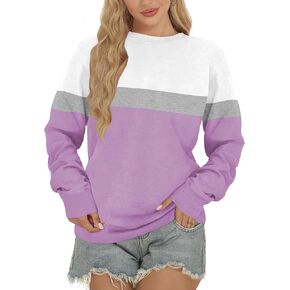 Women Sweatshirt, Casual Crewneck Sweatshirts for Women Loose Fit Long Sleeve Pullover Tops Cute Soft Shirt
