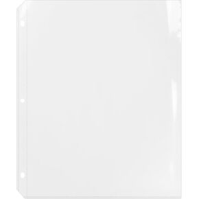 Lubudingjoy Plastic Sleeves for Recipe Binders 8.5 x 11, Recipe Card Page Protectors, 50 Count, Sheet Protectors for Letter Size Paper, Top Loading Clear Page Protectors for 3 ring binders