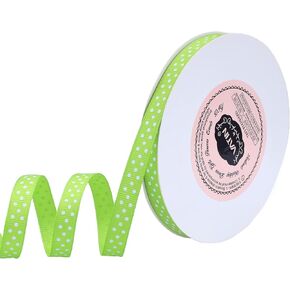 VATIN Polka Dot Craft Grosgrain Ribbon 1-1/2 Inch Wide by 10-Yard Spool Tangerine with White Dot,Use for Gift Wrapping,Party Decoration,All Crafting and Sewing