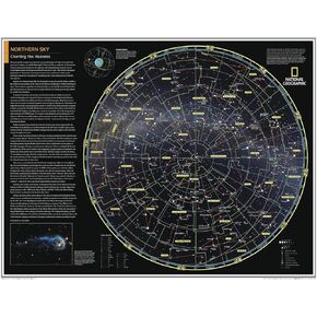 National Geographic: Northern Sky: Charting The Heavens - Poster - 28 x 22 inches - Laminated