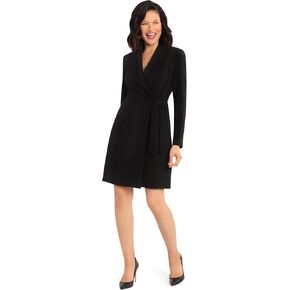 Maggy London Women's Long Sleeve Wrap Tie Blazer Dress