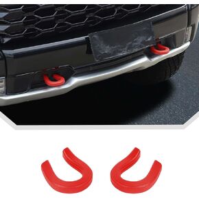 JeCar Bumper Tow Hook Protector Covers Fit for Chevrolet Silverado Trailer Hitch Cover Compatible with Chevy Silverado 1500/GMC-Sierra 2014-2024 (Red)