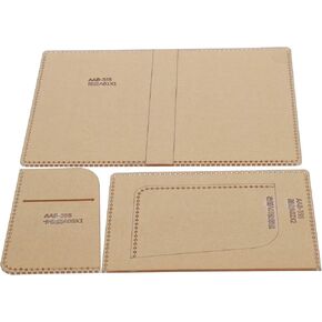 3pcs Acrylic Template Kit, Card Bag Pattern Leather Passport Holder Stencil Mold for DIY Leathercraft Crafts Tool