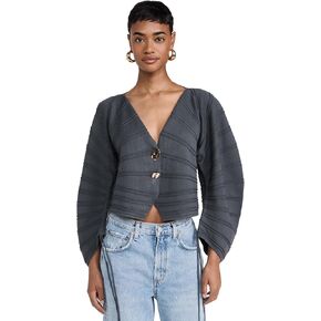 AMUR Women's Pebble Pleated Cardigan