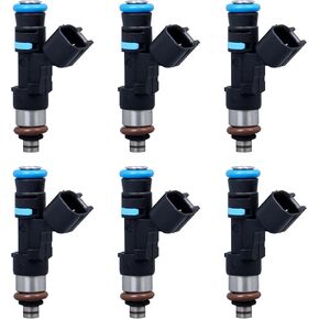 Fuel Injector 4 Holes Compatible with Ford Ranger Explorer Mustang Mazda B4000 Mercury Mountaineer Land Rover LR3 4.0L Replaces OE 0280158055 FJ818 5L2Z9F593CA (Set of 6)