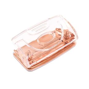 Staple 2 Ring Hole Puncher for Binder Rose Gold Hole Puncher Household Planner Puncher Hand Tools Earring Supplies Multi-Function Card Puncher Earrings Office Plastic Single Hole