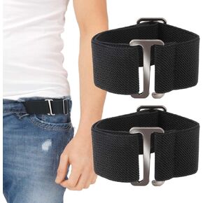 1 Pair/ 2PCS Elastic Belt, Newly Upgraded Side Belts No Buckle Belt Loops for Pants, 1.18 Inch Wide Belt Loops for Men, Women