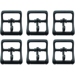 RLECS 6PCS Metal Roller Buckle Square Centre Bar Buckle Belt Head Pin Buckle Belt Adjustable Buckle