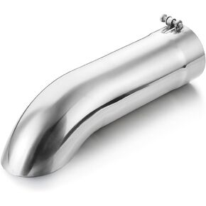 LCGP 3 Inch Inlet Turn Down Exhaust Tip, 3 Inch Inside Diameter Inlet, 12’’ Length Stainless Steel Turn Down Exhaust Pipe