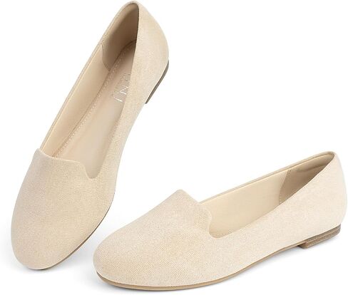 MUSSHOE Flats Shoes for Women Slip on Round Toe Comfortable Women's Flats Ballet Flats Shoes Loafers in Saudi Arabia