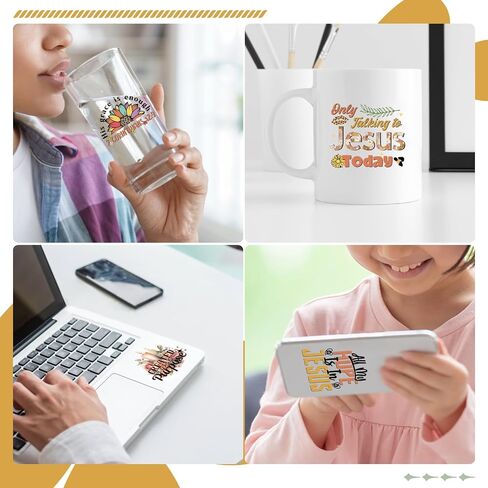 AFRITEE Bible Verse UV DTF Decals - 20 Sheets Boho Christ Motivational Saying Uvdtf Tumbler Wraps for 16 oz Glass Mug Cups, God is Good All the Time Transfer Stickers for DIY Water Bottle Decal Gift in Saudi Arabia