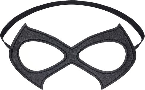 قناع عين نصف قطة من الجلد الأسود، قناع نسائي للقطط، قناع تنكر للنساء، إكسسوار أزياء الهالوين التنكرية in Kuwait