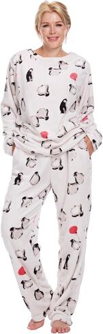 Flannel Pajamas Women Winter - Cute Pajama Sets For Women 2 Piece - Fleece Warm Fuzzy Cozy Pajamas For Women Soft in Saudi Arabia
