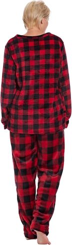 Flannel Pajamas Women Winter - Cute Pajama Sets For Women 2 Piece - Fleece Warm Fuzzy Cozy Pajamas For Women Soft in Saudi Arabia