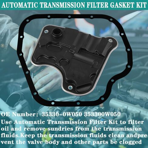 Automatic Transmission Filter Oil Pan Gasket Kit Compatible with 2019-2022 Toyota Corolla 2003-2018 Toyota Avensis 2013-2018 Toyota Auris Replaces 35330-0W050 353300W050 in Saudi Arabia