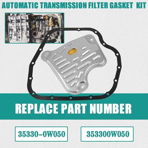 Automatic Transmission Filter Oil Pan Gasket Kit Compatible with 2019-2022 Toyota Corolla 2003-2018 Toyota Avensis 2013-2018 Toyota Auris Replaces 35330-0W050 353300W050 in Saudi Arabia
