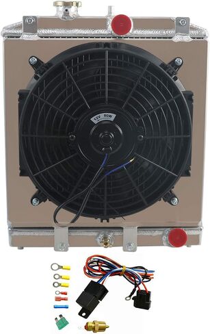 ALLOYWORKS 3 Row Aluminum Radiator Fan Shroud Kit For Honda Civic EJ/EK/Civic DEL SOL EG/Acura Integra DB DC in Saudi Arabia
