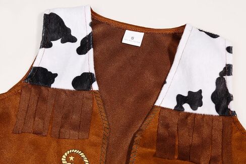 Sicypoty Kids Cowboy Costume for Boys Rodeo Cowboy Set Halloween Birthday Party Dress Up Cosplay Brown in Saudi Arabia