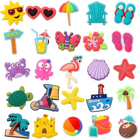 25PCS Shoe Charms for Crock Clogs Cute Cartoon Shoe Charms Lovely Shoe Decoration Pink Kawaii Shoe Accessory for Girls Boys Teens Women Men in Saudi Arabia