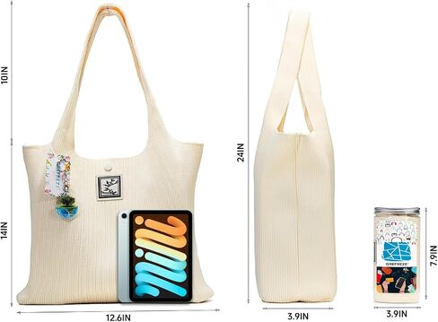 Crochet Beach Bag for Women Crochet Purse Book Tote Bag Shopping Bag Hobo Bag Aesthetic Gift For Women in Saudi Arabia
