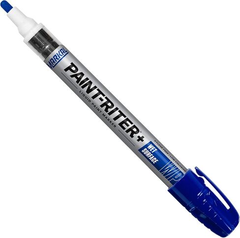 Markal 96930 Paint-Riter+ Wet Surface Liquid Paint Marker for Wet Surface Marking, White Color, Made in USA in Saudi Arabia