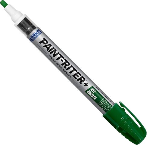 Markal 96930 Paint-Riter+ Wet Surface Liquid Paint Marker for Wet Surface Marking, White Color, Made in USA in Saudi Arabia