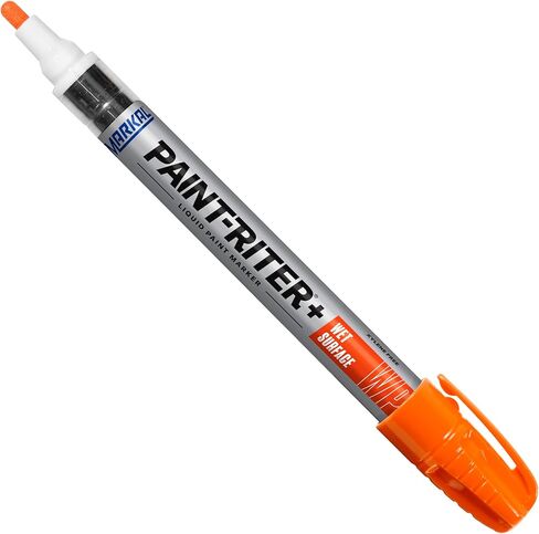 Markal 96930 Paint-Riter+ Wet Surface Liquid Paint Marker for Wet Surface Marking, White Color, Made in USA in Saudi Arabia
